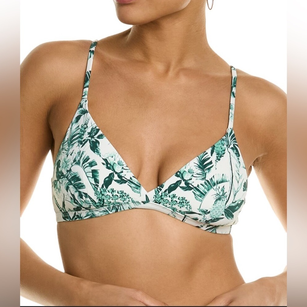 NWT Onia Tropical printed Malin Bikini Top size Small